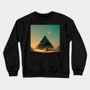 Alien Pyramid under UFOs Crewneck Sweatshirt